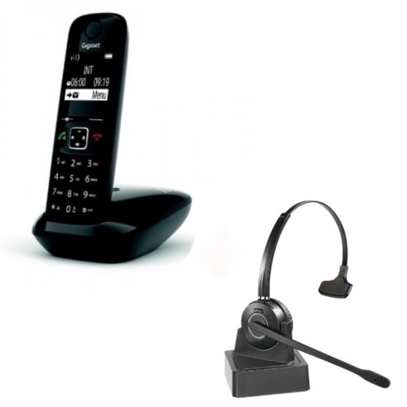 Gigaset AS690 DECT Telefoon + Mono headset