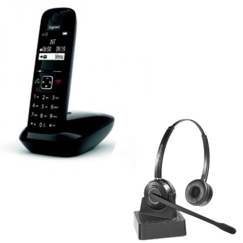 Gigaset AS690 DECT Telefoon + Duo headset