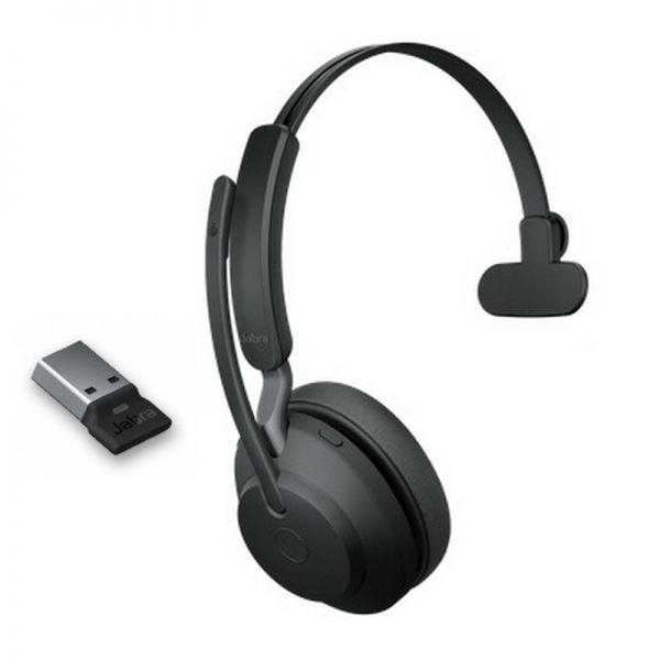 Jabra Evolve2 65 MS Mono met oplaadstand