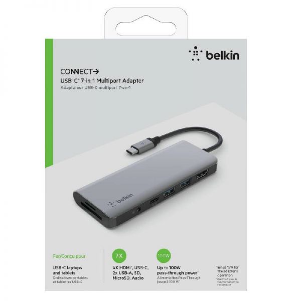 Belkin adapter USB-C multipoort 7-en-1