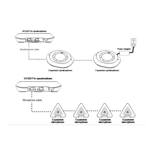 Paar extra microfoons voor Aver VC520 Pro