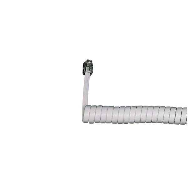 Gekruld Telefoonsnoer voor Handset 0.5m Wit