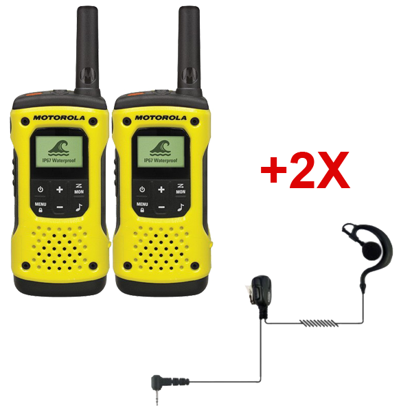 Motorola T92 + 2 PTT headsets
