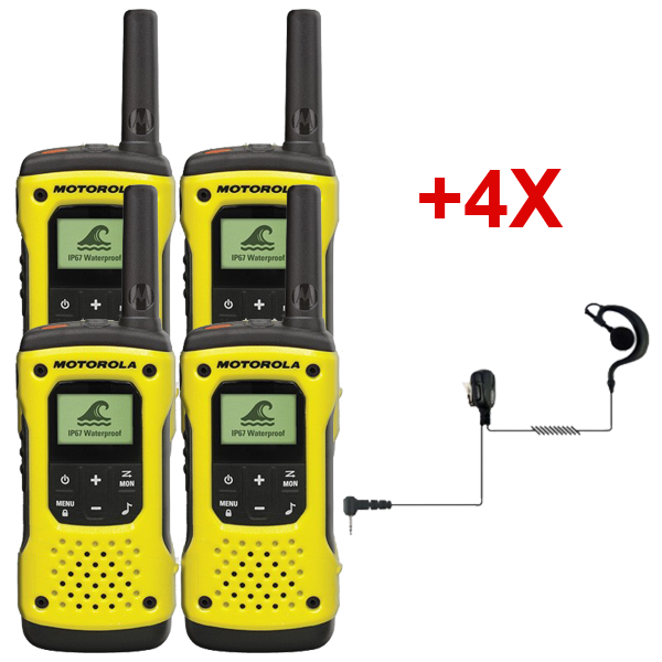 Motorola T92 Quad + 4 PTT headsets