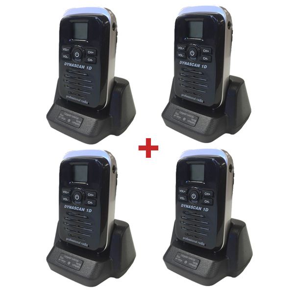 Pakket van 4: Dynascan 1D Walkie Talkie