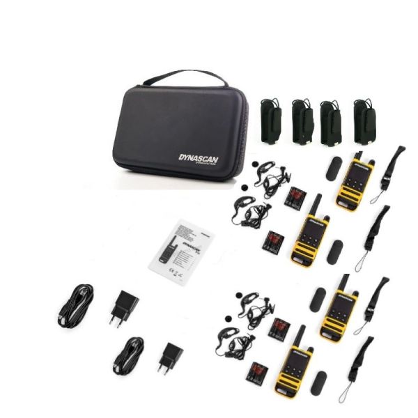 Pakket 4 Dynascan P19 + 4 hoesjes met clip