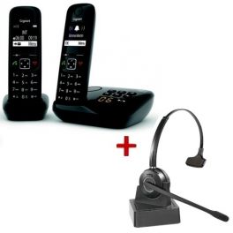 Gigaset AS690 DECT Duo + Mono headset