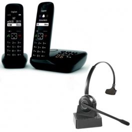 Gigaset AS690 DECT Duo + Mono headset