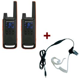 Motorola TLKR T82 + 2 Bodyguard-Kits mit Ohrhaken