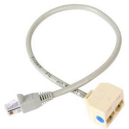 RJ45 dubbel naar enkel kabel