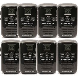 Dynascan 1D Walkie Talkie 8-pack (zwart) (1)