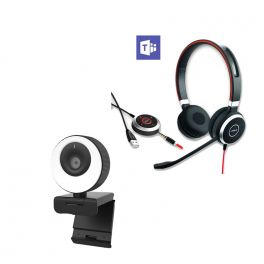 Jabra Evolve 40 Duo + Webcam met lichtring