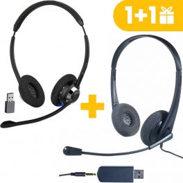 1 Cleyver HW65 headset gekocht, 1 Cleyver HC35 headset gratis