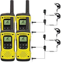 Motorola T92 Quad + 4 PTT headsets