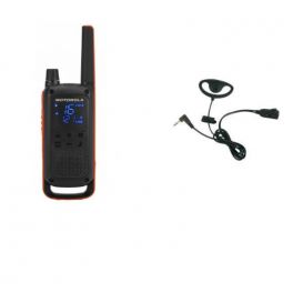 Motorola Talkabout T82 4-Pack + 4x D-Vormige oorstukken