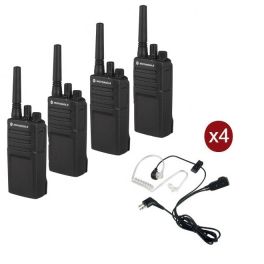 Motorola XT420 4-pack met 4 bodyguard headsets