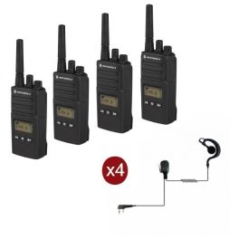 Motorola XT460 4-pack + 4 Headsets + Draagkoffer