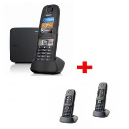 Pack Trio : Gigaset E630 + 2 combinés supplémentaires Gigaset R650H.