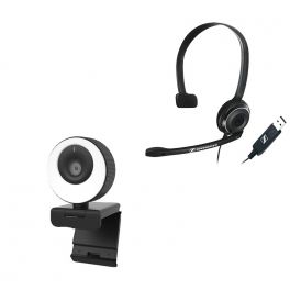 EPOS PC 7 USB + Cleyver HD Webcam met lichtring