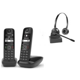 Gigaset AS690 DECT Duo +  Duo Hoofdtelefoon