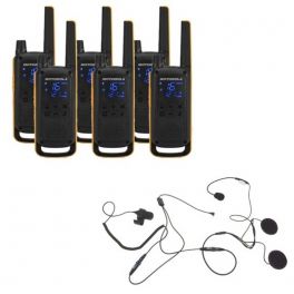 Motorola Talkabout T82 Extreme 6-Pack + 6x Open Helm Headset