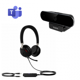 Yealink Hybride Standaardkit: UVC20 Webcam + UH38 Duo Teams Headset