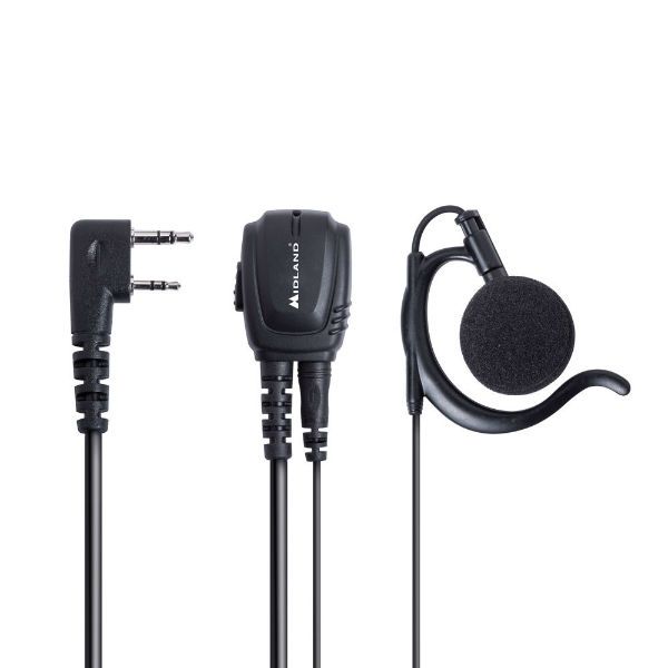 Midland BA21: Kenwood 2-pins oortje met microfoon
