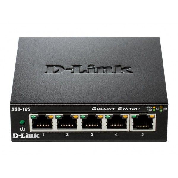 D-Link DGS 105 Switch - 5 poorten - 105