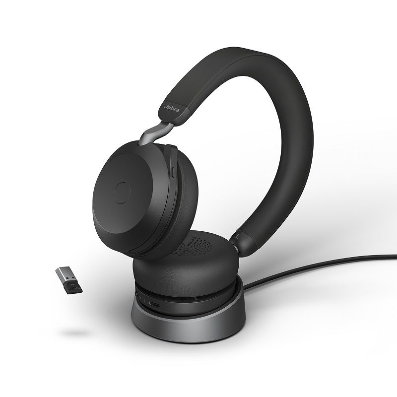 Jabra Evolve2 75 USB-A UC + Oplaadstandaard