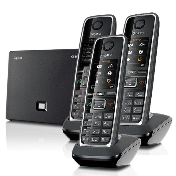 Triopack: Gigaset C530 IP basis met 3x C530HX handsets