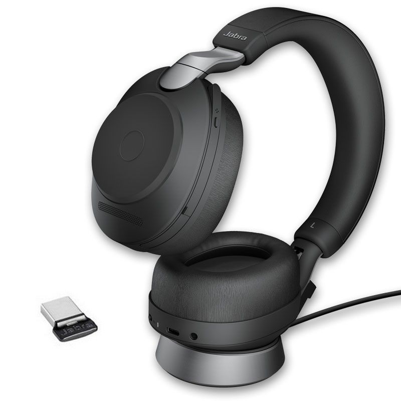 Jabra Evolve2 85 UC Stereo USB-C met oplaadstand - Zwart