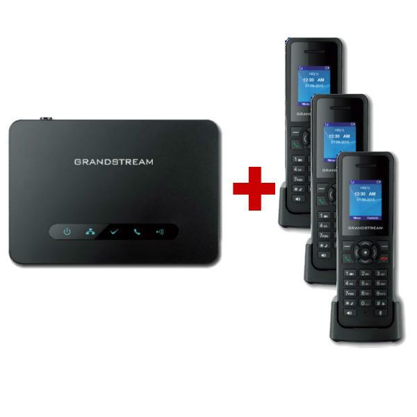 Grandstream DP750 DECT Basis + 3 DP720 Handset