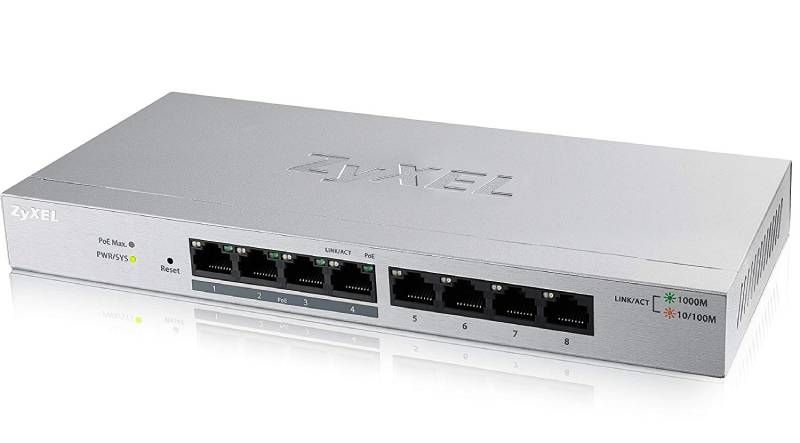 ZYXEL GS1200-8HP v2 Webmanaged switch