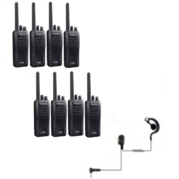 Kenwood TK-3501 - 8 pack + 8 PTT oortjes