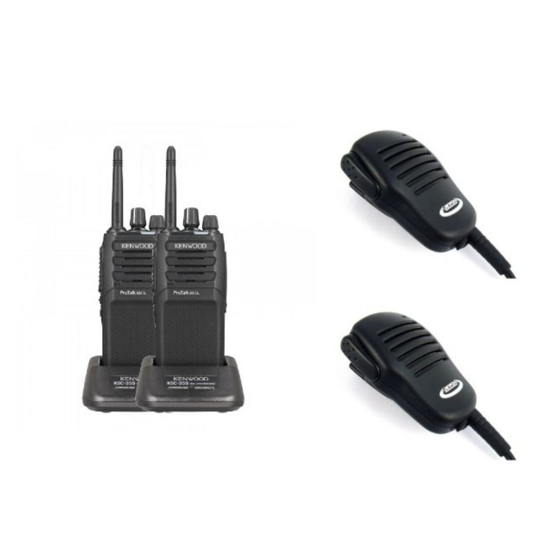 Set van 2 Kenwood TK3701DE + 2 luidspreker-microfoons