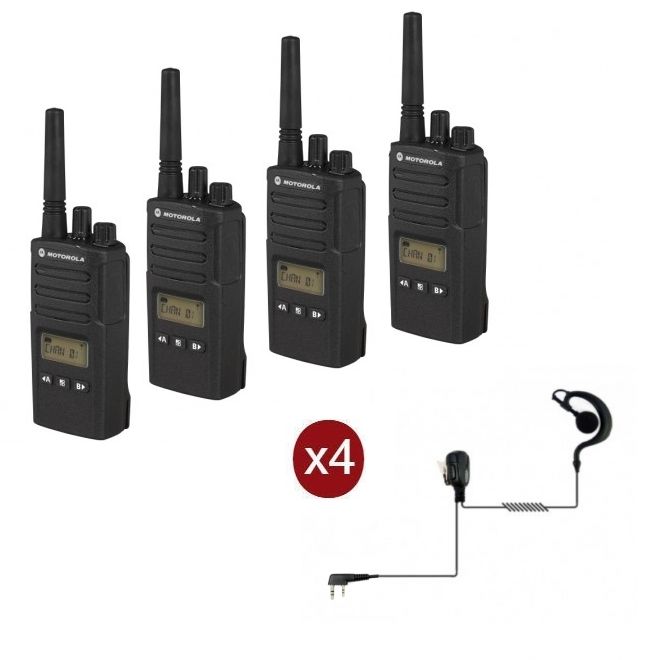 Motorola XT460 4-pack + 4 PTT headsets