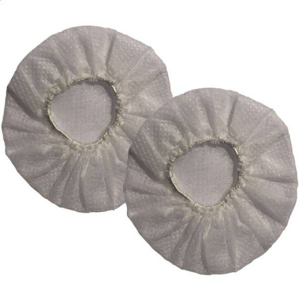 2 hygiënische katoenen headsetcovers (Wit)