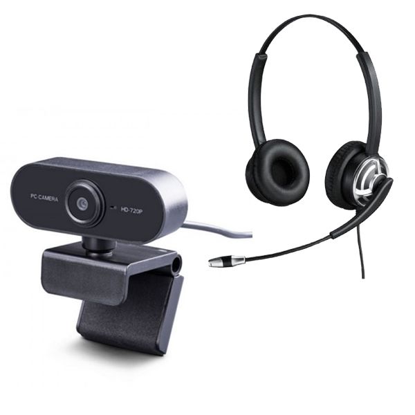 Cleyver HC65F PC Headset + Midland W199 Webcam