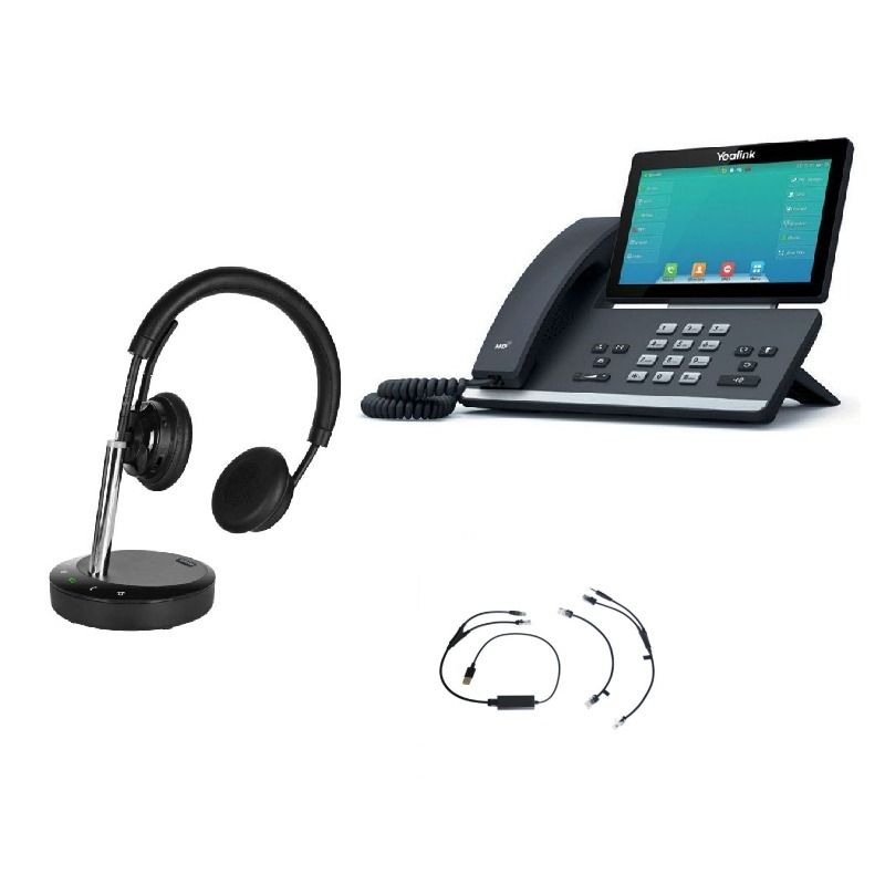 Pakket Yealink T57W + Elektronische haakschakelaar + Cleyver DECT2 USB Duo