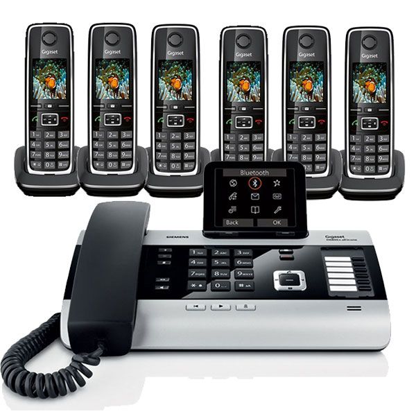 Pack Gigaset DX800A telefoonsysteem + 6x C530HX draadloze telefoon