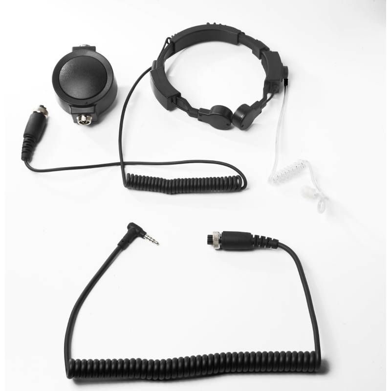 Headset met laryngofoon Vertex-versie