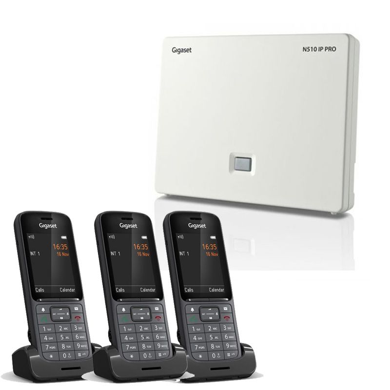 Gigaset N510 IP Pro + 3 Gigaset SL800H Pro Handsets